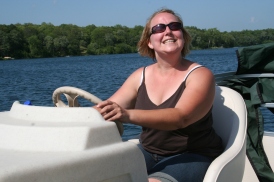 I got to drive the boat on the lake in Minnesota in 2007.